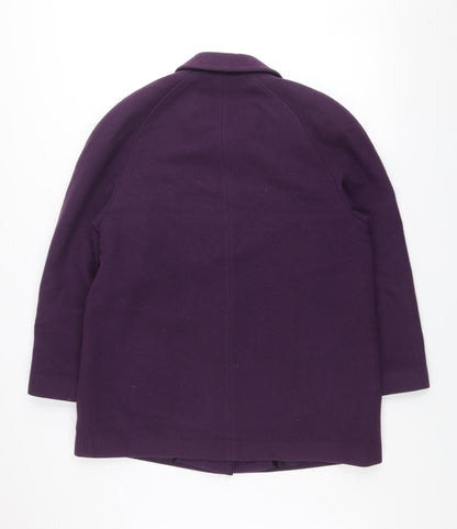 Womens UK Size 16 Eastex Purple Overcoat