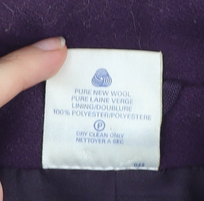 Womens UK Size 16 Eastex Purple Overcoat