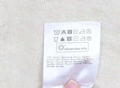 Blend Men's Beige Cotton Crew Neck Pullover Jumper Size L