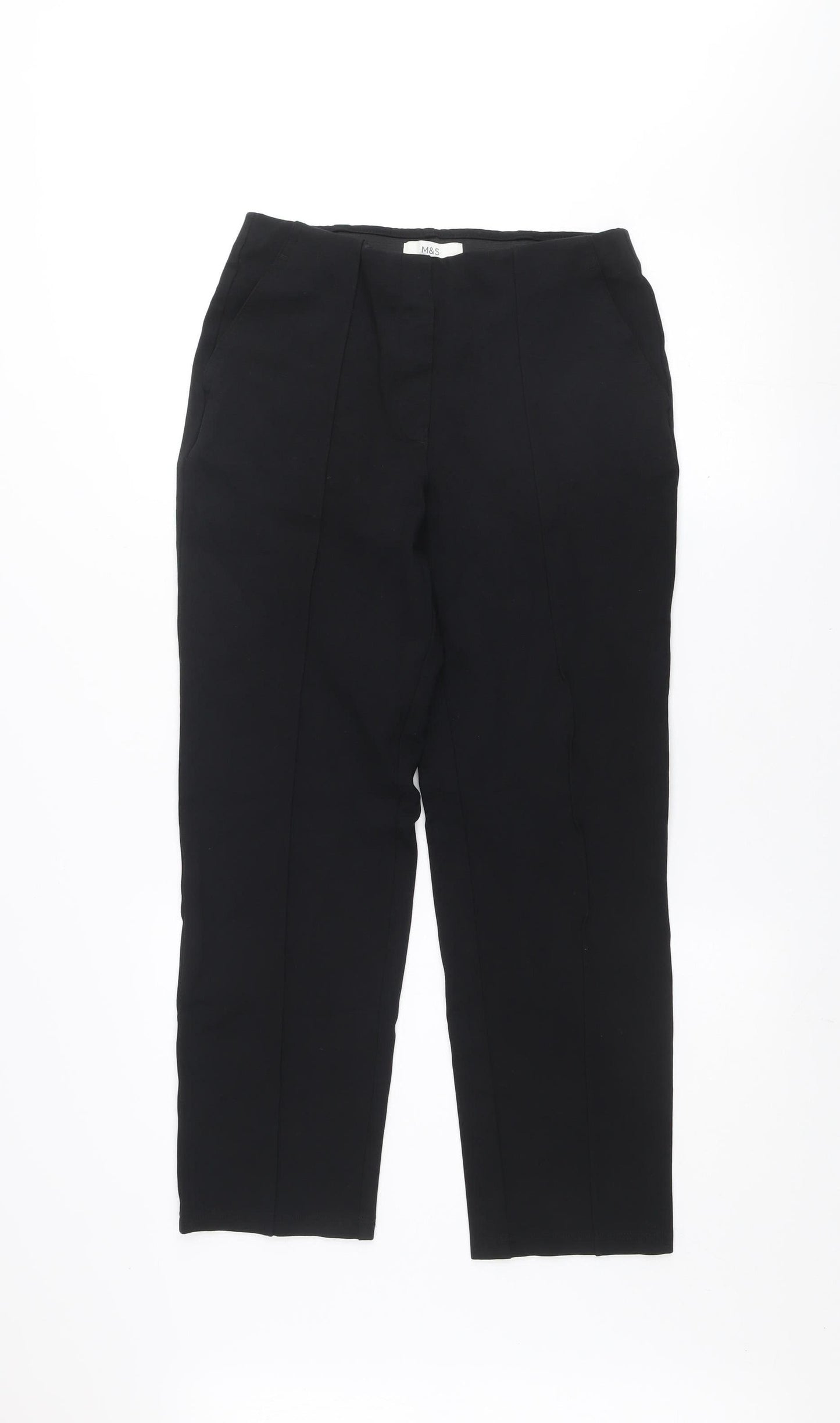 Womens UK Size 10 Marks and Spencer Regular Fit Business Workwear Casual Black T
