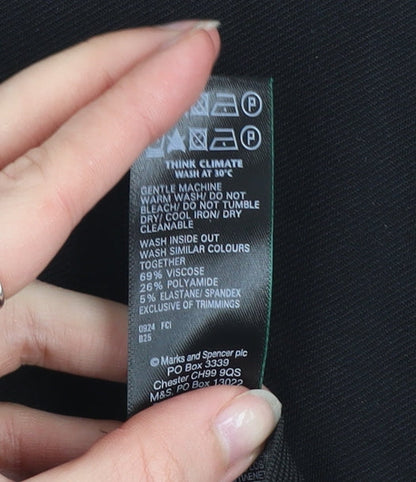 Womens UK Size 10 Marks and Spencer Regular Fit Business Workwear Casual Black T