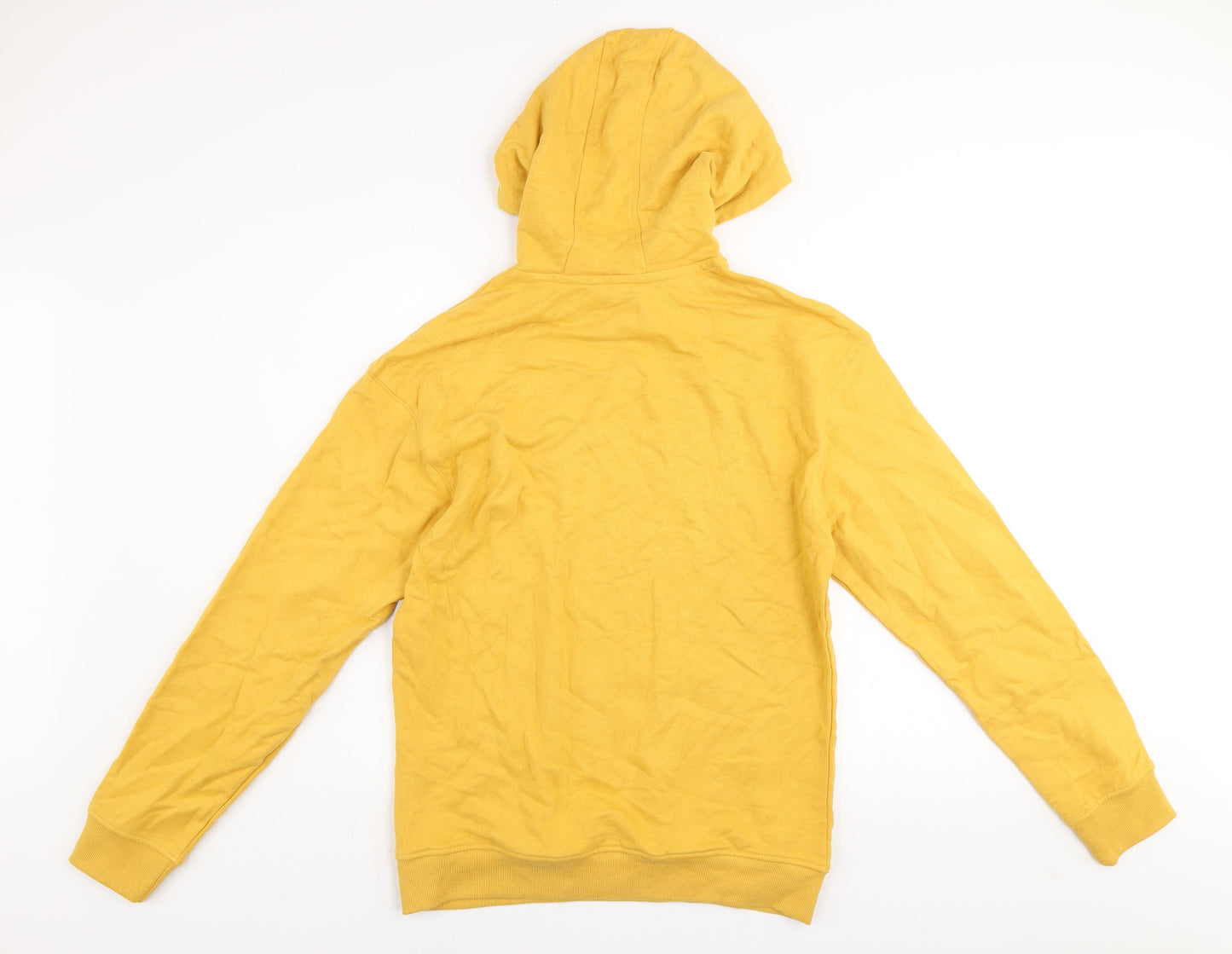 Mens UK Size M Blend Yellow Pullover Hoodie