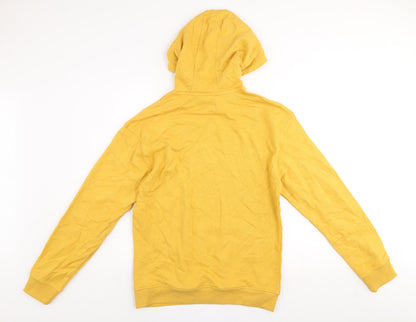 Mens UK Size M Blend Yellow Pullover Hoodie
