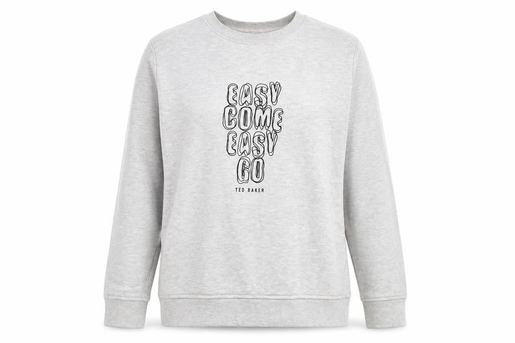 Womens UK Size 14 Ted Baker Grey Pullover Sweatshirt