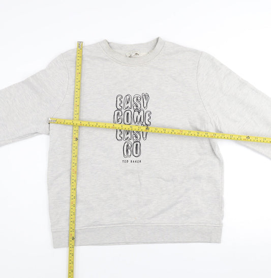 Womens UK Size 14 Ted Baker Grey Pullover Sweatshirt
