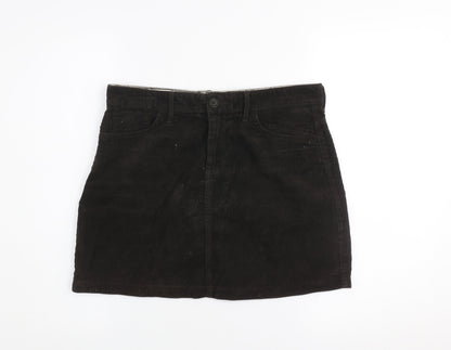 Marks and Spencer Women Brown Corduroy Short Skirt UK 10