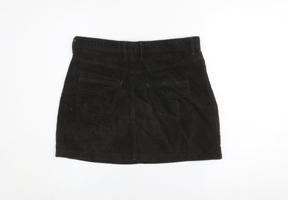 Marks and Spencer Women Brown Corduroy Short Skirt UK 10