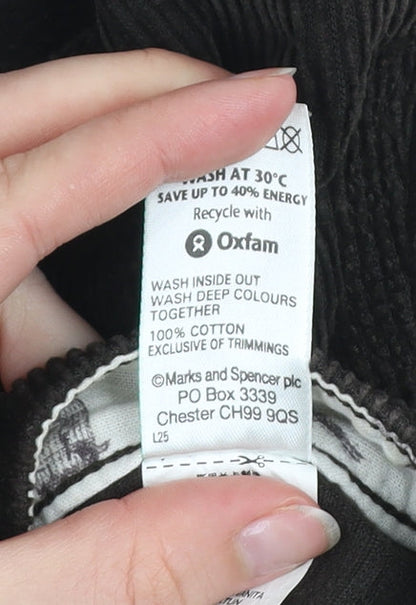 Marks and Spencer Women Brown Corduroy Short Skirt UK 10