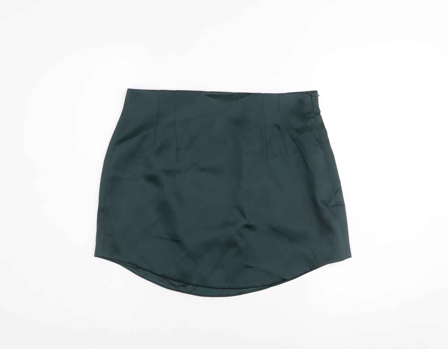Womens UK Size L Zara Straight & Pencil Satin Skirt