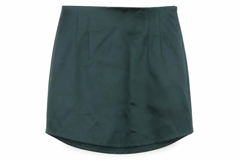 Womens UK Size L Zara Straight & Pencil Satin Skirt