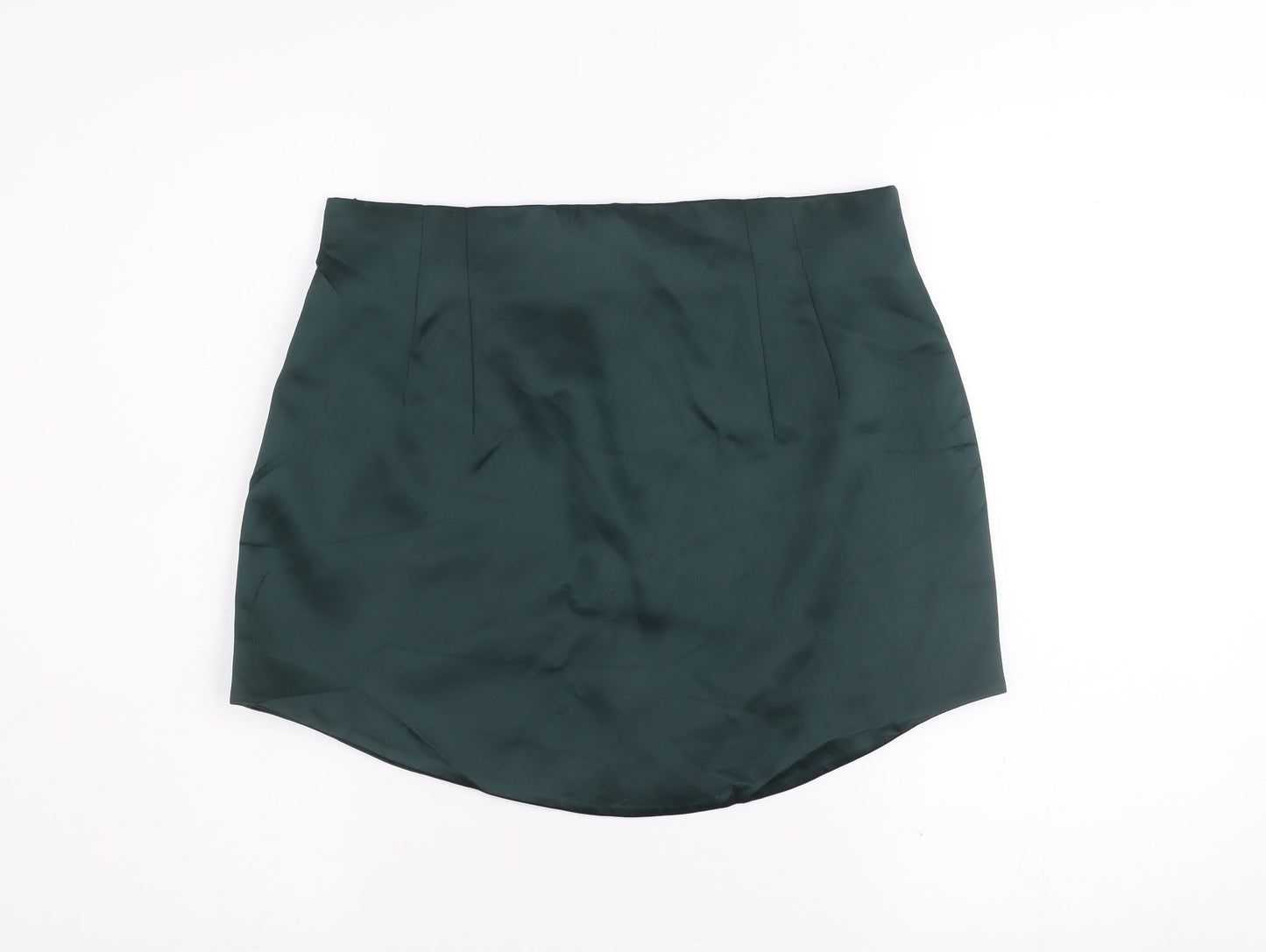 Womens UK Size L Zara Straight & Pencil Satin Skirt