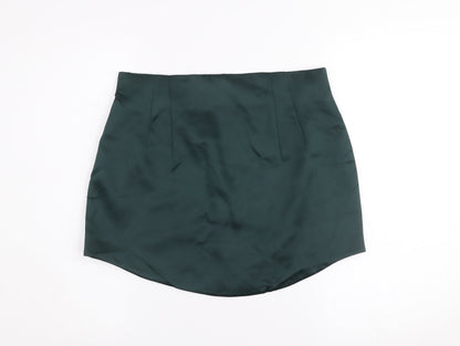 Womens UK Size L Zara Straight & Pencil Satin Skirt