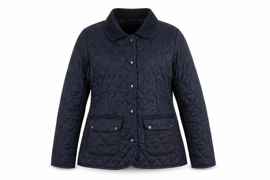 Womens UK Size 10 Miss 21 Blue Quilted Coat