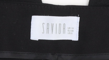 Womens UK Size 10 Savida Slim Fit Business Casual Workwear Black Trousers