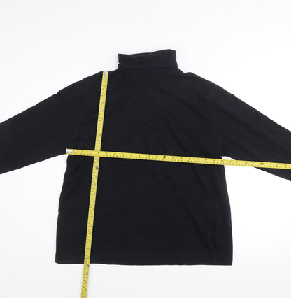 Womens UK Size L Lands' End Black Pullover Jumper