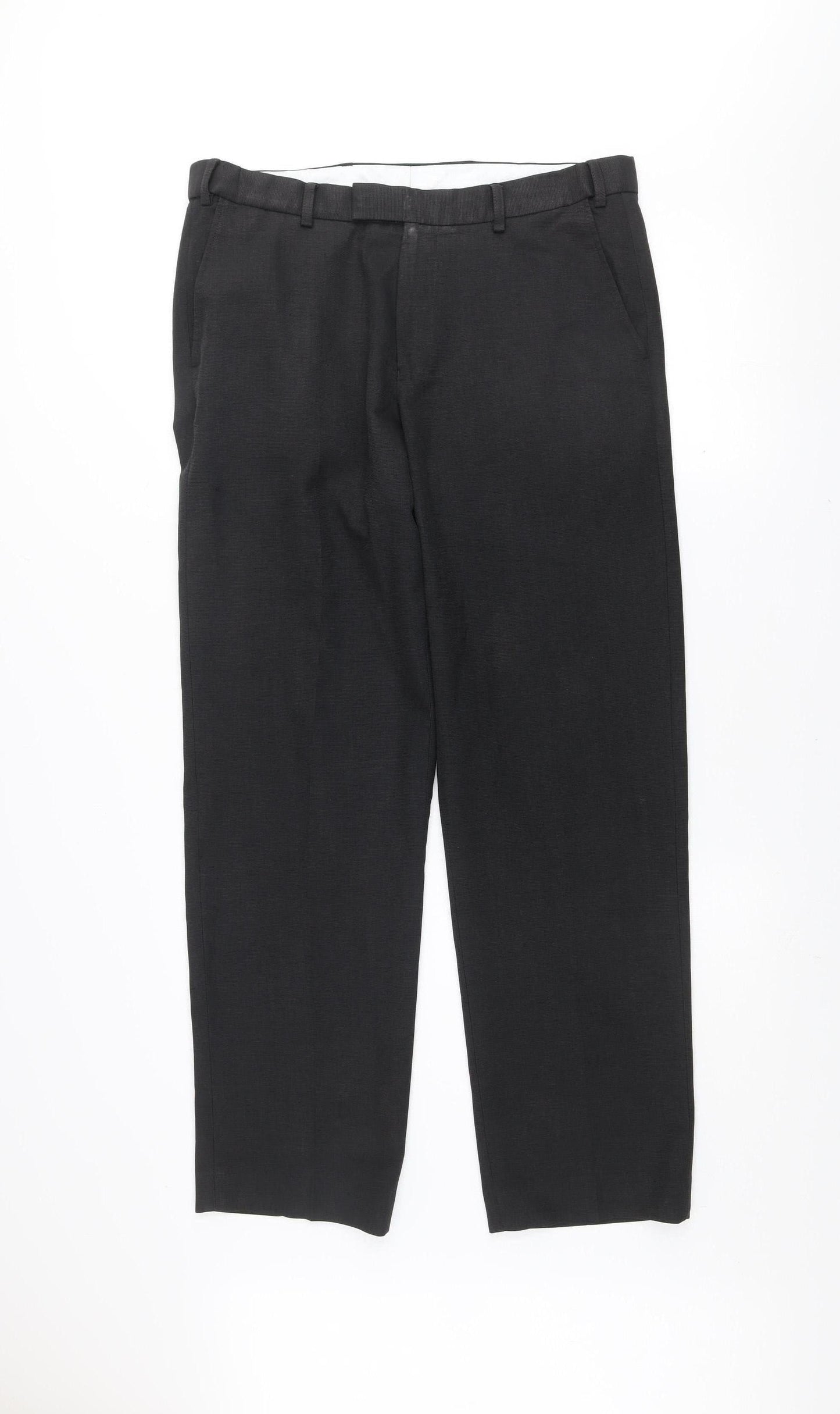 Dunnes Stores Men’s Black 34W 31L Regular Fit Dress Trousers