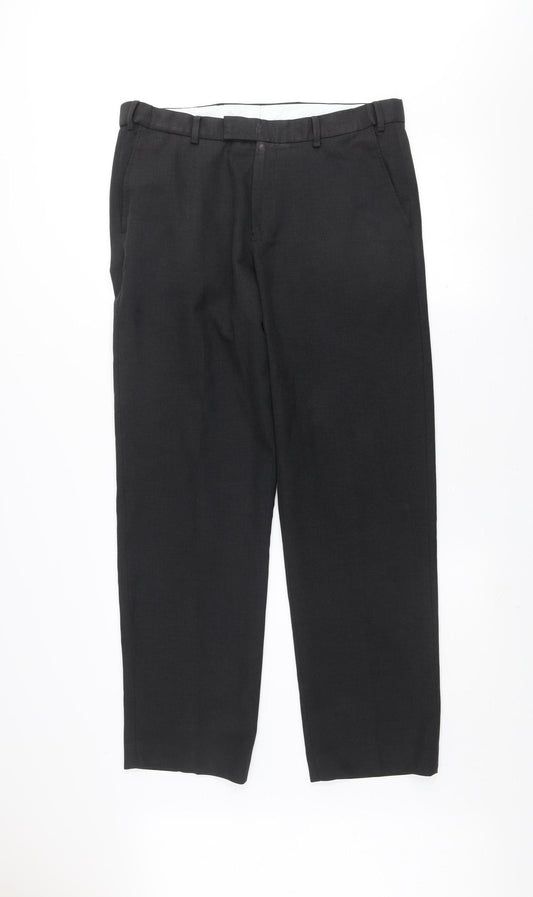 Dunnes Stores Men’s Black 34W 31L Regular Fit Dress Trousers