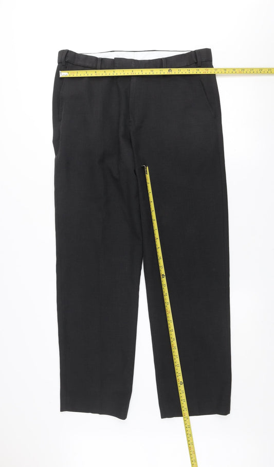 Dunnes Stores Men’s Black 34W 31L Regular Fit Dress Trousers