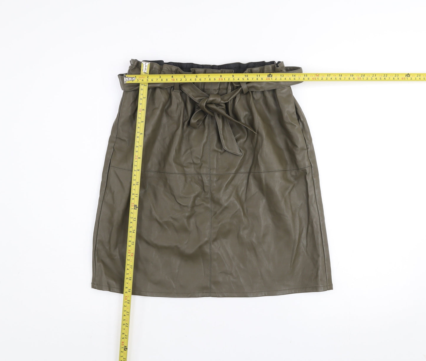 Womens UK Size 12 Only Straight & Pencil Faux Leather Skirt
