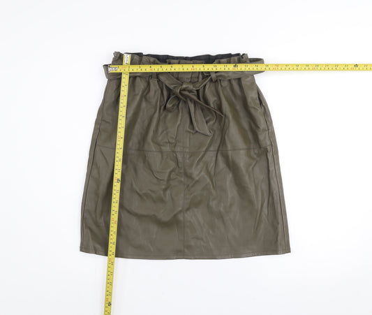 Womens UK Size 12 Only Straight & Pencil Faux Leather Skirt