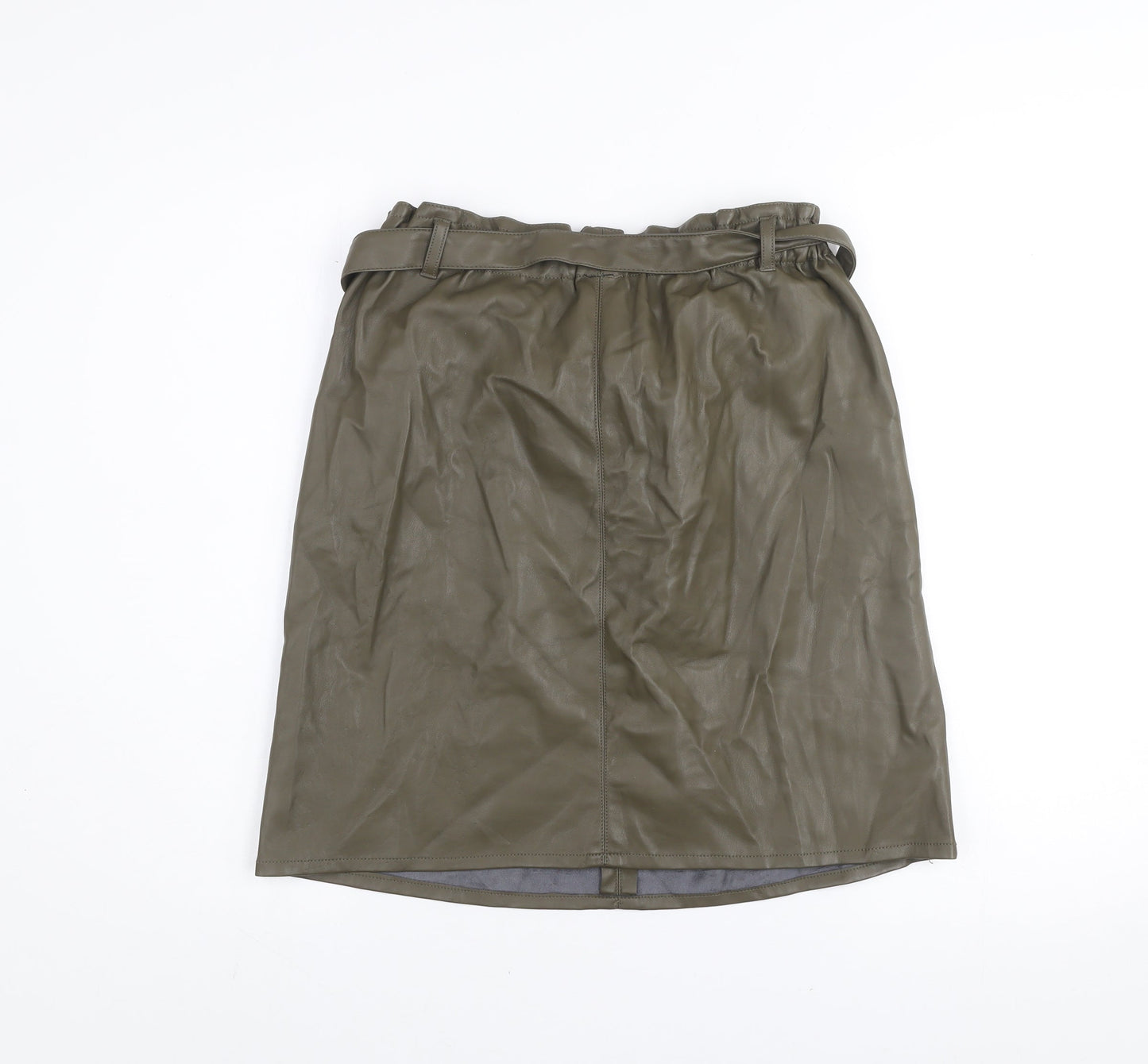 Womens UK Size 12 Only Straight & Pencil Faux Leather Skirt