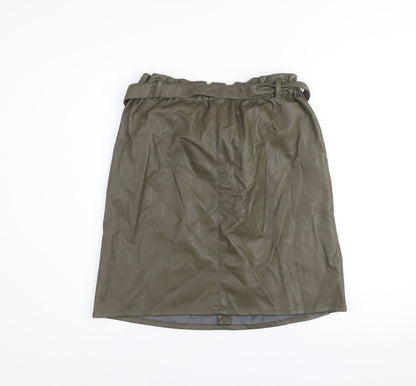 Womens UK Size 12 Only Straight & Pencil Faux Leather Skirt