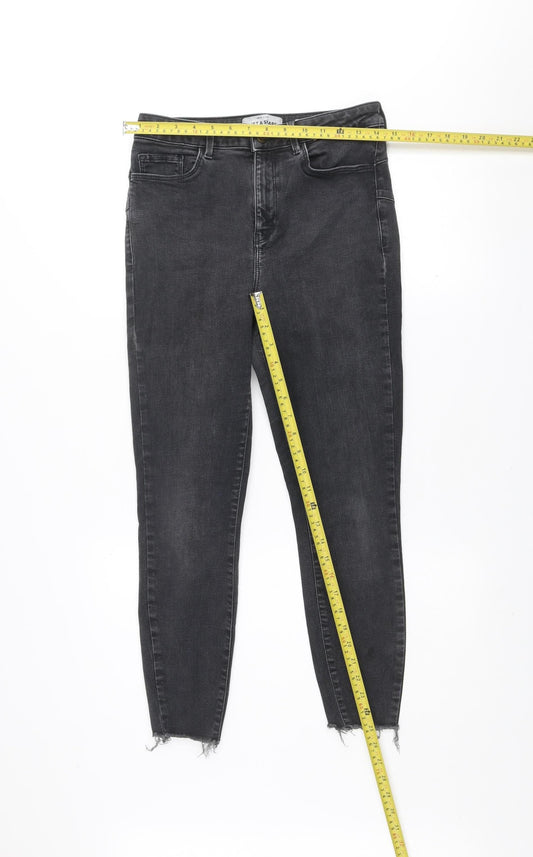 New Look Women Grey Lift & Shape Skinny Jeans UK 12 Stretch Denim