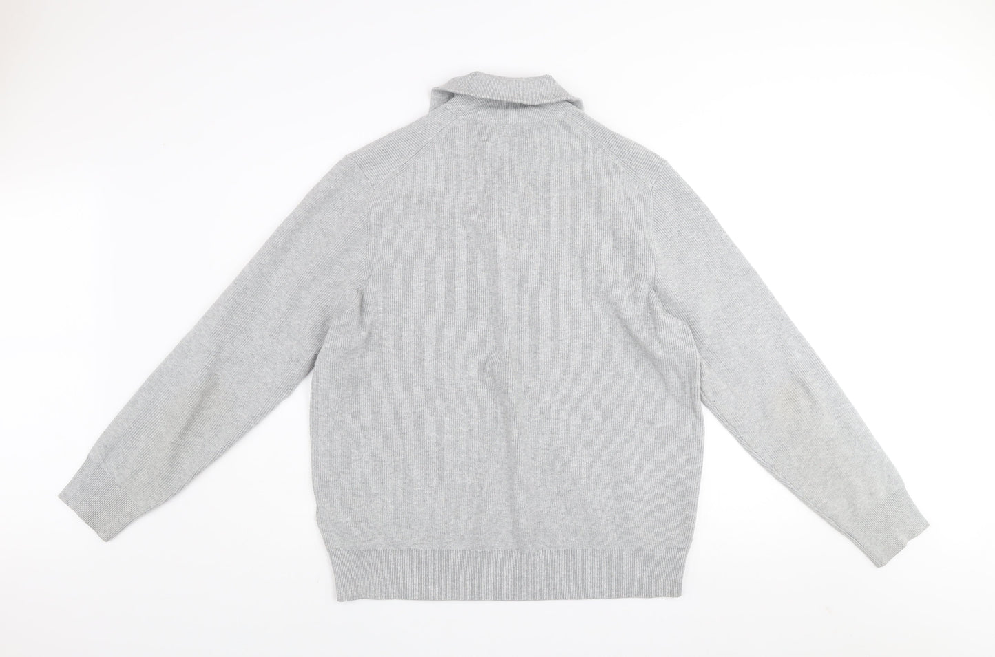 Marks and Spencer Men’s Grey XL Cotton Blend 1/2 Zip Jumper