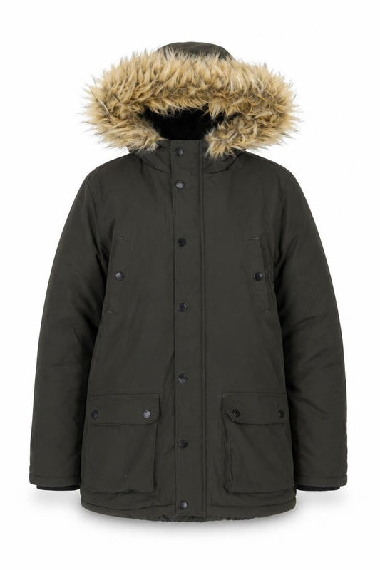 Womens UK Size XS Fluid Green Parka Coat