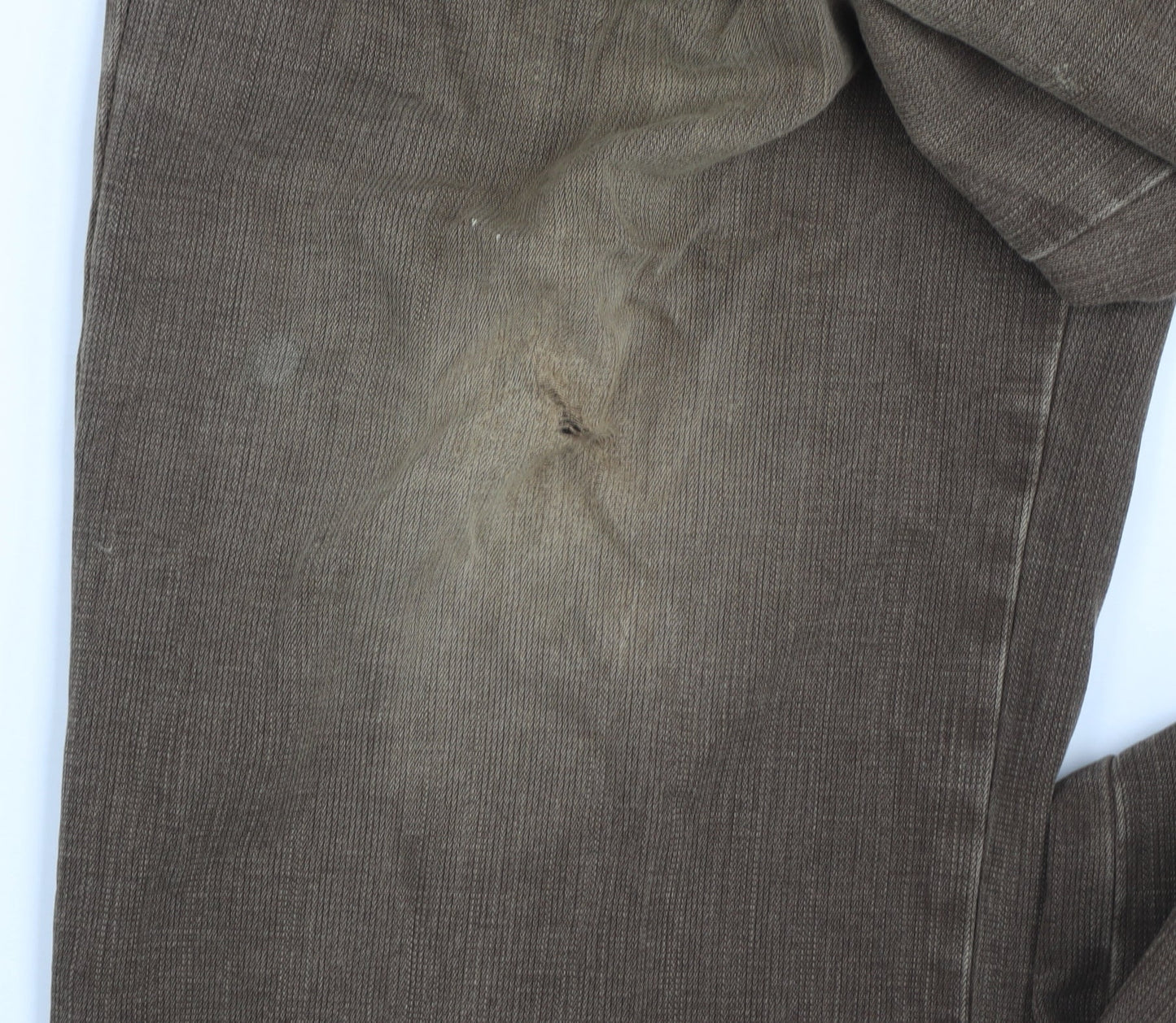 Meyer Men's Brown Chicago Chino Trousers Size 36/32 Cotton Blend