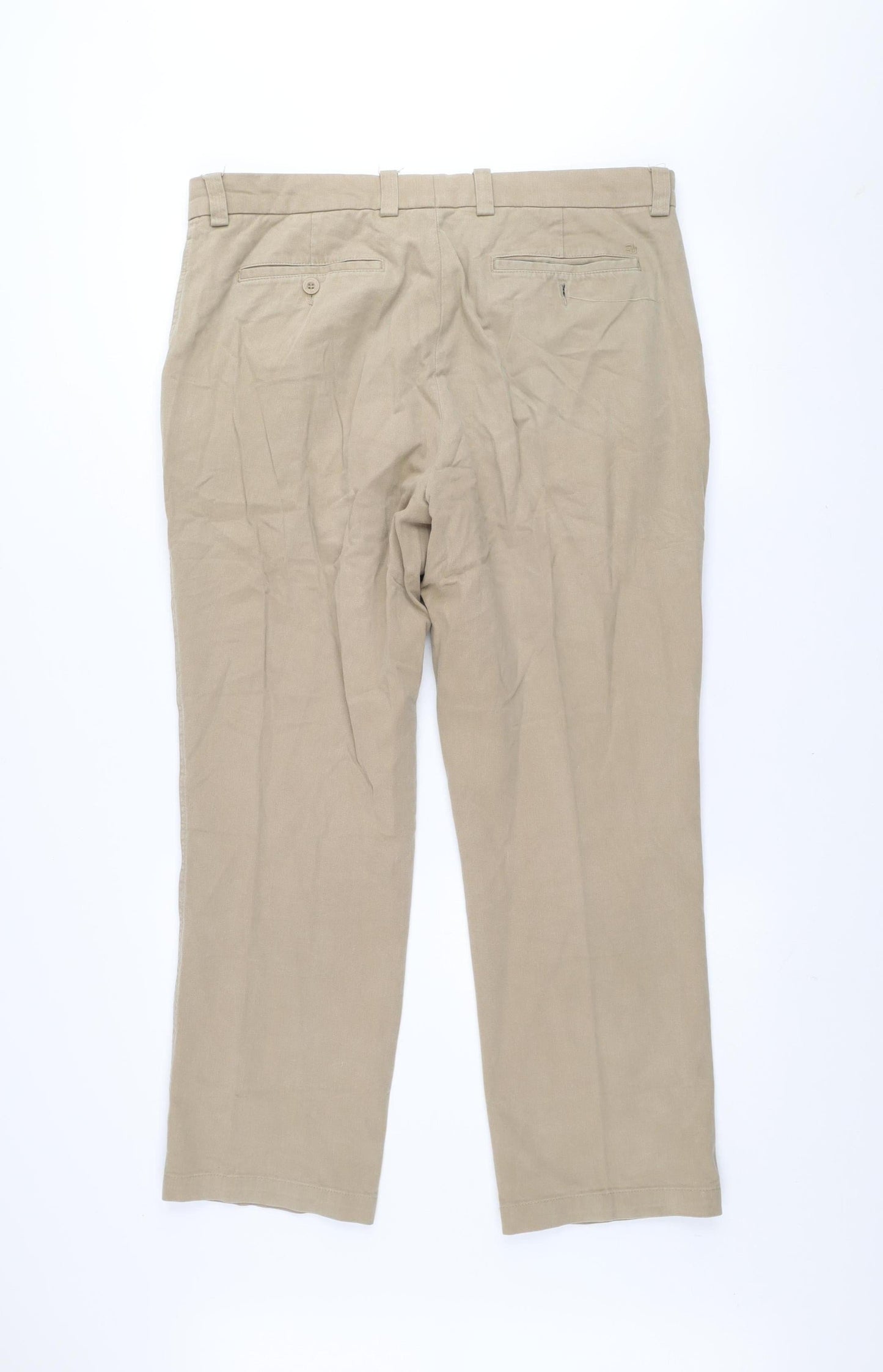 Remus Uomo Men's Beige Chino Trousers Size 34 Regular Fit