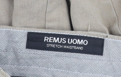 Remus Uomo Men's Beige Chino Trousers Size 34 Regular Fit
