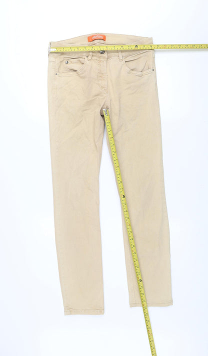 Womens UK Size 8 ZERRES Regular Fit Straight Beige Jeans