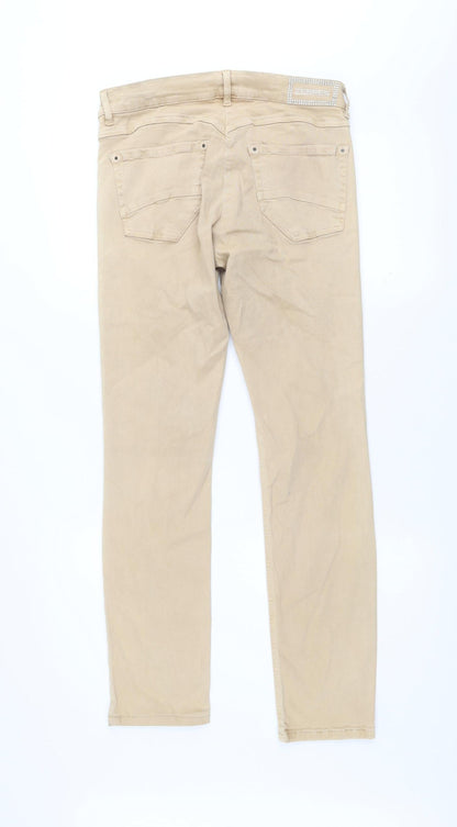 Womens UK Size 8 ZERRES Regular Fit Straight Beige Jeans