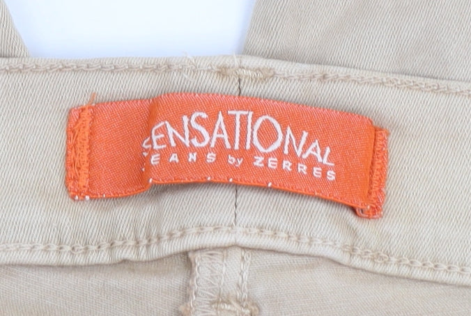 Womens UK Size 8 ZERRES Regular Fit Straight Beige Jeans