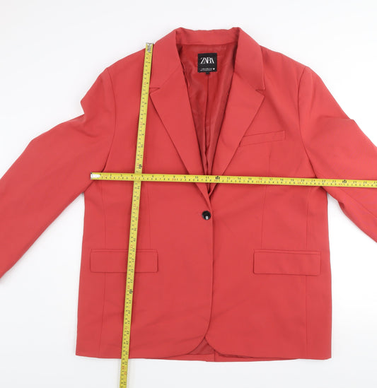 Mens UK Size 2XL Zara Red Basic Jacket