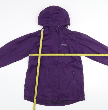 Mountain Warehouse Womens Purple Waterproof Hooded Rain Jacket Size 14