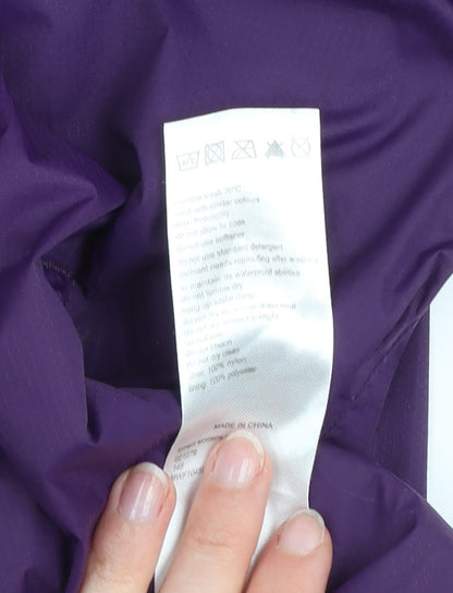 Mountain Warehouse Womens Purple Waterproof Hooded Rain Jacket Size 14