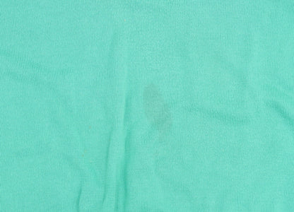 Tommy Hilfiger Men’s Green Cotton V-Neck Jumper Size L Classic Knit