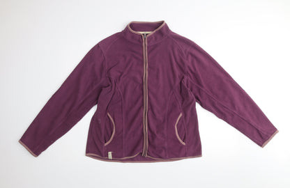 Granite Outdoors Women's Purple Fleece Jacket Size 16 Full Zip Warm