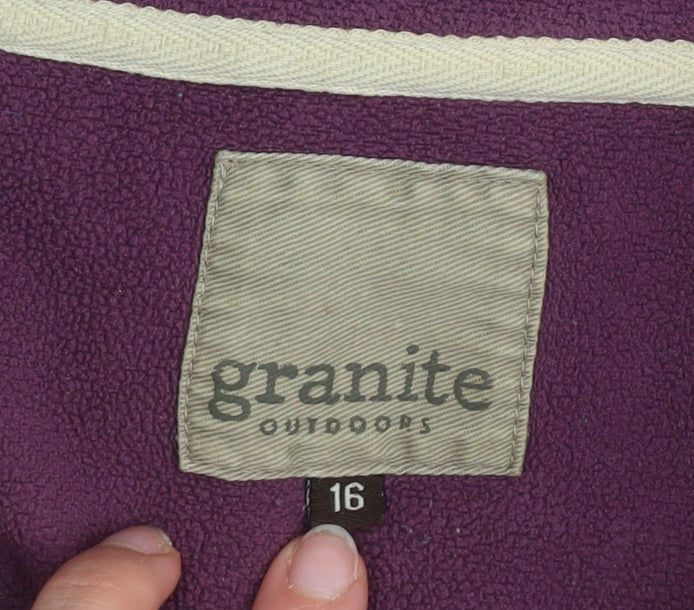 Granite Outdoors Women's Purple Fleece Jacket Size 16 Full Zip Warm