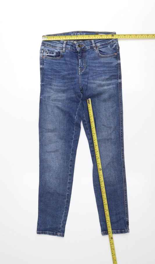 Zara Women’s Blue Z1975 Skinny Mid Rise Stretch Denim Jeans Size 8