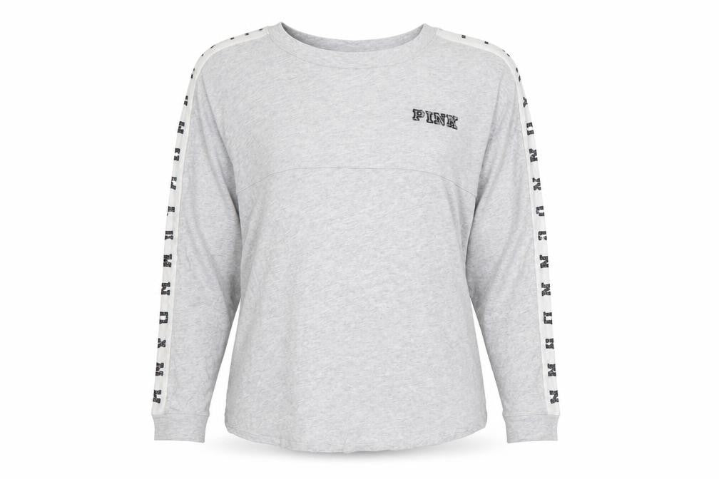 Womens UK Size S Victoria’s Secret PINK Grey Pullover Sweatshirt