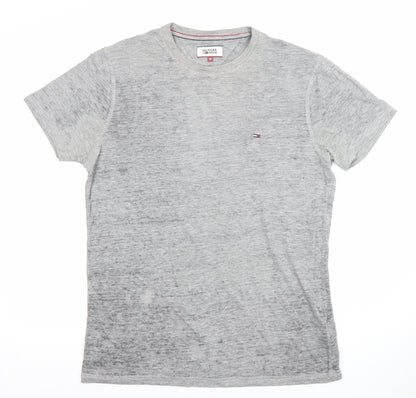 Tommy Hilfiger Men’s Grey Crew Neck Short Sleeve Cotton T-Shirt M