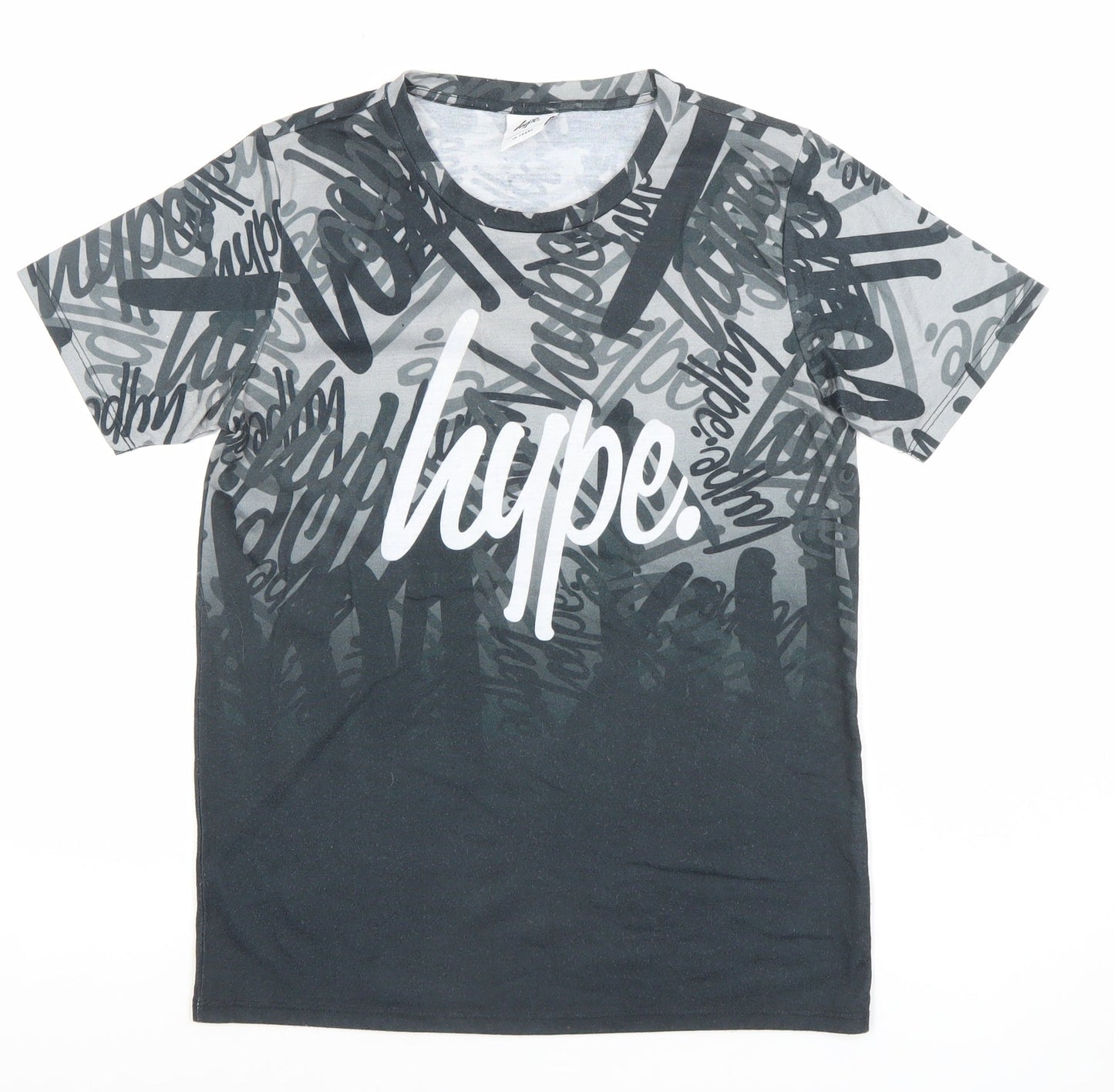 Boys UK Size 13 Years Hype Black Basic T-Shirt