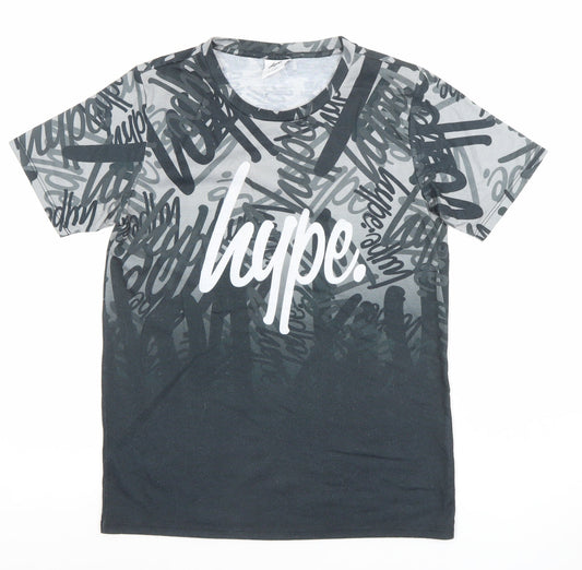 Boys UK Size 13 Years Hype Black Basic T-Shirt