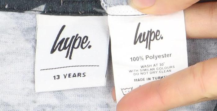 Boys UK Size 13 Years Hype Black Basic T-Shirt