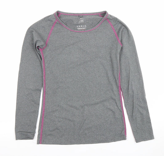 Girls UK Size 11-12 Years Crane Grey Basic T-Shirt