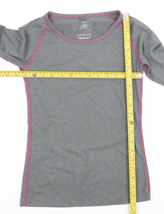 Girls UK Size 11-12 Years Crane Grey Basic T-Shirt