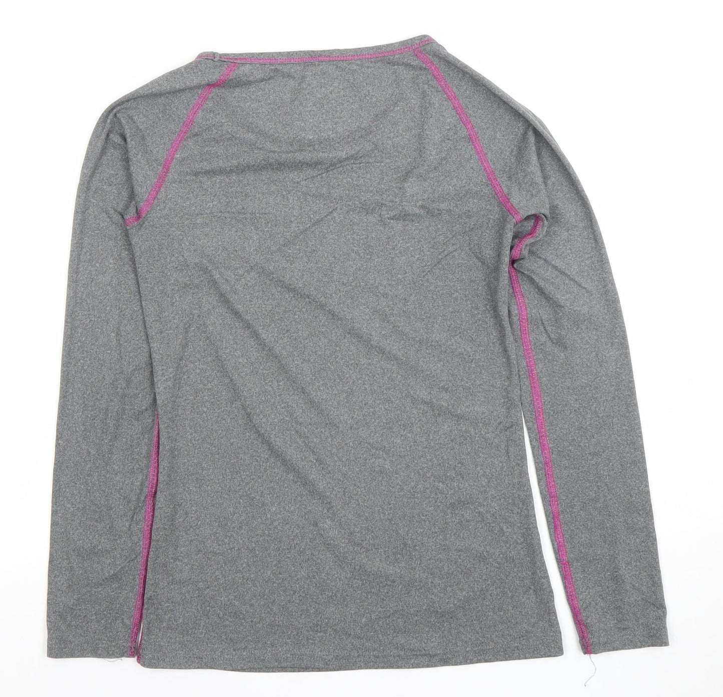 Girls UK Size 11-12 Years Crane Grey Basic T-Shirt